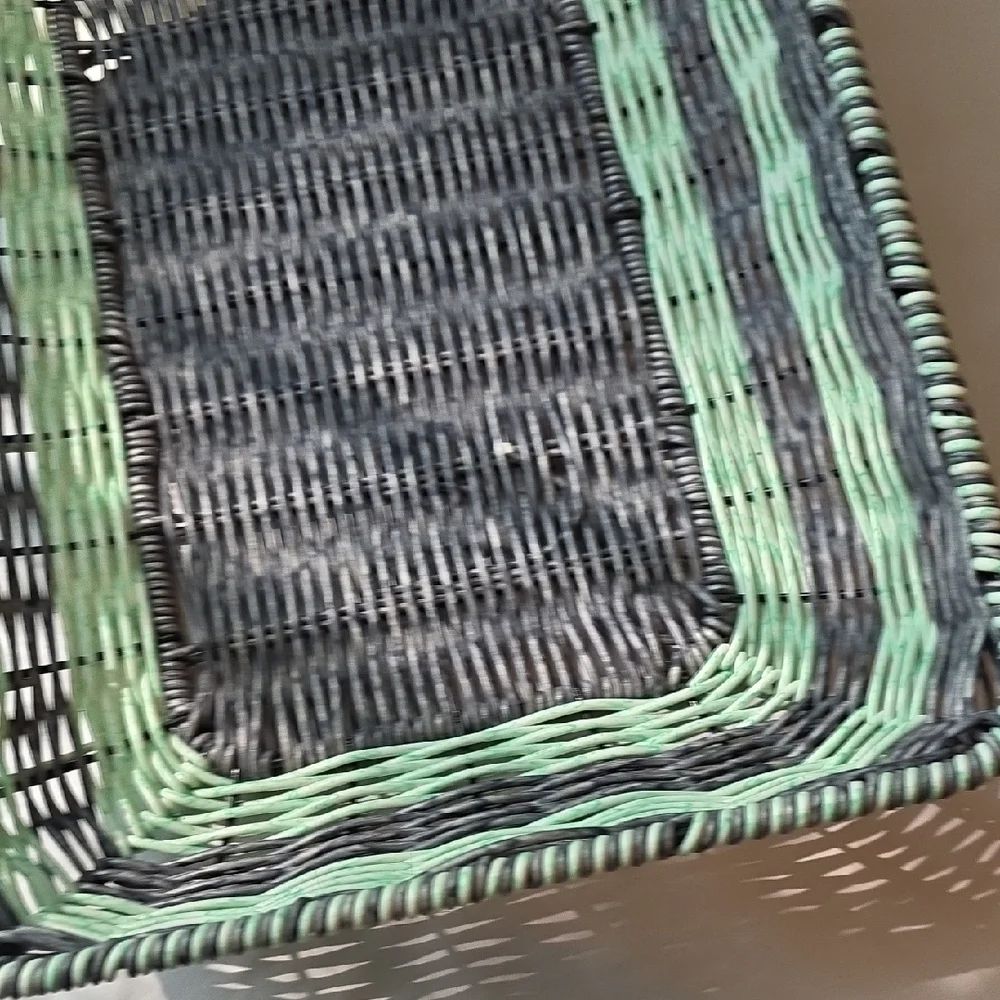 Nautica Green and Gray Accent Basket